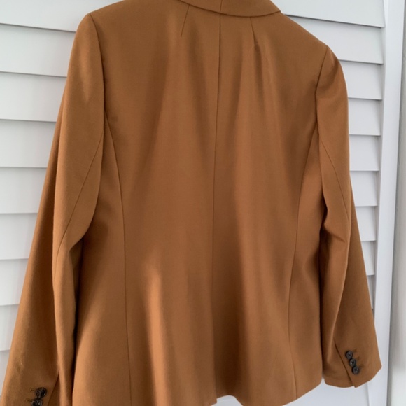 J. Crew Parke Wool Lined Blazer, Tan/Carmel Size 12 - Picture 5 of 10